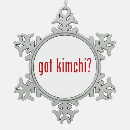 Kimchi? Tin Sneeuwvlok Ornament (Voorkant)