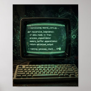 Kimi Code Retro Terminal AI Art Poster
