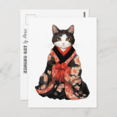 Kimono Cat Briefkaart (Voorkant / Achterkant)