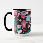 Kimono Cuties Kawaii Mug (Gauche)