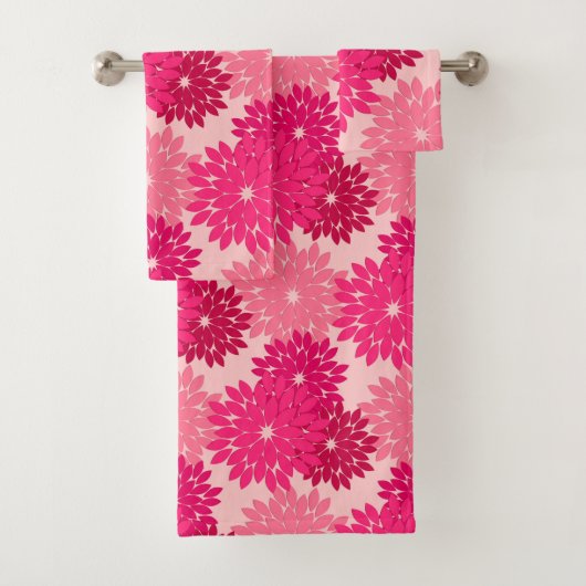 Kimono floral moderne Impression, Coral rose (En situation)