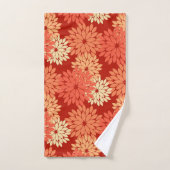 Kimono Floral Moderne Impression, Mandarin Orange (Serviette à main)