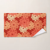 Kimono Floral Moderne Impression, Mandarin Orange (Serviette à main)