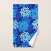 Kimono floral moderne imprimé, Pastel Blue et Indi (Serviette à main)