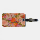 Kimono Flower Pink Floral Pattern Bagagelabel (Achterkant horizontaal)