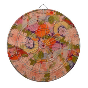 Kimono Flower Pink Floral Pattern Dartbord