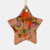Kimono Flower Pink Floral Pattern Keramisch Ornament (Rechts)