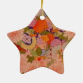 Kimono Flower Pink Floral Pattern Keramisch Ornament (Achterkant)