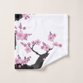Kimono japonais Sakura noir et blanc (Gant de toilette)