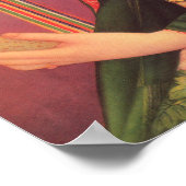 KIMONO LADY ASAHI BEER JAPAN  Adverteren Poster (Hoek)