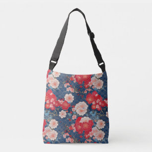 Kimono-patroon geïnspireerd japans weefsel crossbody tas
