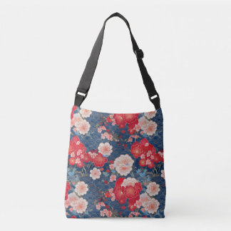Kimono-patroon geïnspireerd japans weefsel crossbody tas