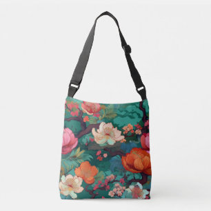 Kimono-patroon geïnspireerd japans weefsel crossbody tas
