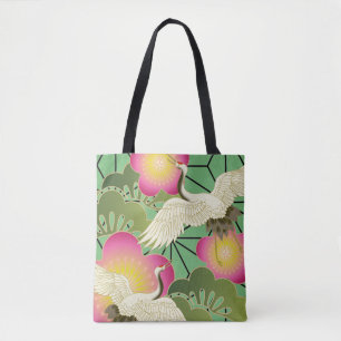 Kimono-patroon geïnspireerd japans weefsel draagtas