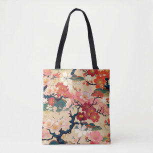 Kimono-patroon geïnspireerd japans weefsel draagtas