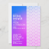 KIMONO-patroon | Uitnodigingen voor bruidsdouche