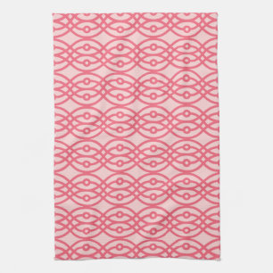 Kimono print, koraalroze theedoek