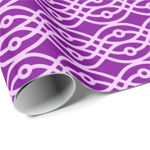 Kimono print, paars en lavender cadeaupapier