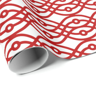 Kimono, wit en donkerrood cadeaupapier