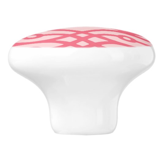 Kimonopdruk, diepe koraalroze keramische knop (Zijkant)