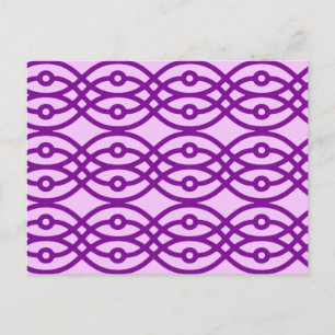 Kimonopdruk, lavendel en paars briefkaart