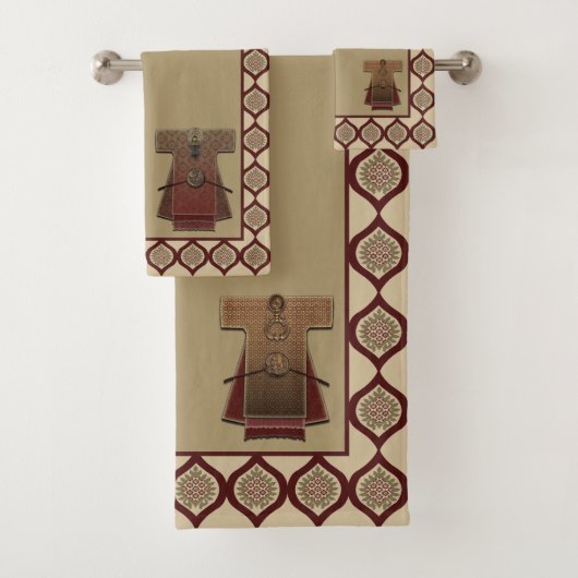 Kimonos Gold en Red Bad Handdoek (Insitu)