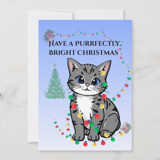 Kim'WhiskerWorks Holiday – Flat Greeting Card Kaart (Voorkant)