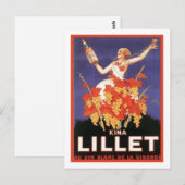 Kina Lillet Vintage Ad Briefkaart (Voorkant / Achterkant)