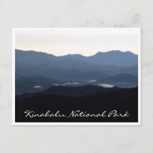 Kinabalu-park silhouet briefkaart