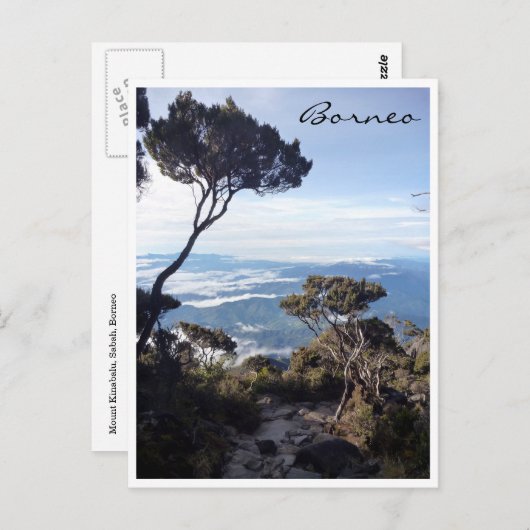 kinabalu-uitzicht briefkaart (Voorkant / Achterkant)