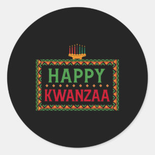 Kinara Seven Candles Principes van Kwanzaa Happy K Ronde Sticker