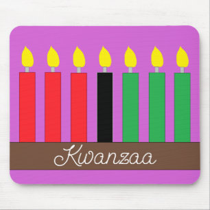 Kinara voor Kwanzaa: Lavendel Muismat