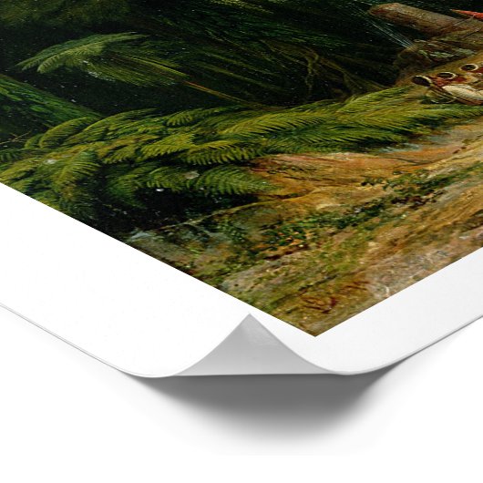 Kinchinjunga uit Darjeeling, 1879 (olie op doek) Poster (Hoek)