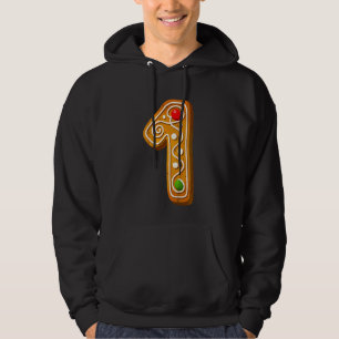 Kind 1 Kusthoofdkwartier Kerstkoekje Alphabet N Hoodie
