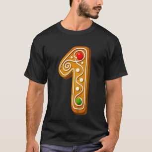 Kind 1 Kusthoofdkwartier Kerstkoekje Alphabet N T-shirt
