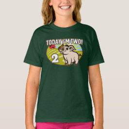 Kind 2e verjaardag vandaag, ik ben twee! Schattige T-shirt