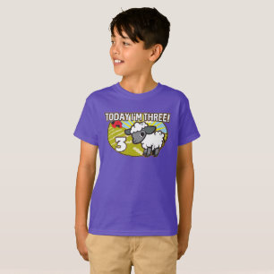 Kind 3 jarig vandaag ben ik 3! Schattige lam T-shirt