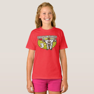 Kind 3 jarig vandaag ben ik 3! Schattigee Koe T-shirt