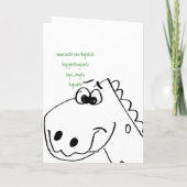Kind 3e Verjaardag 3D Dinosaurus Kaart (Achterkant)