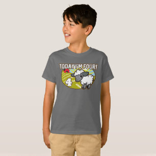 Kind 4 jarig vandaag ben ik 4! Schattige lam T-shirt