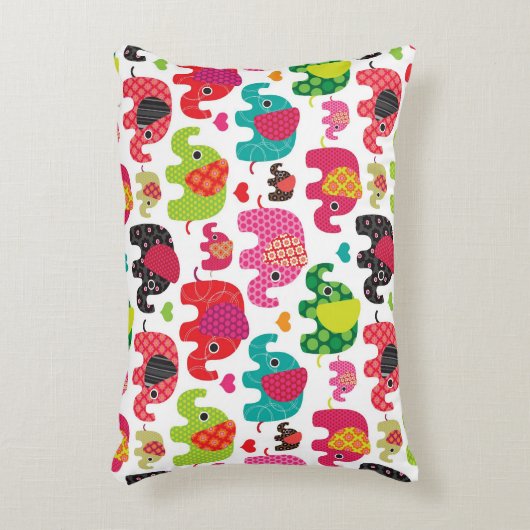 kind achtergrond retro - olifant accent kussen (Voorkant(Verticaal))