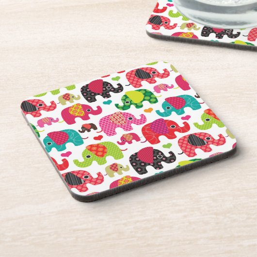 kind achtergrond retro - olifant bier onderzetter (Linkerzijde)