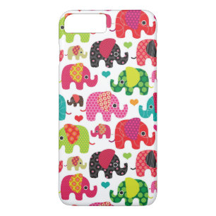 kind achtergrond retro - olifant iPhone 8 plus / 7 plus hoesje