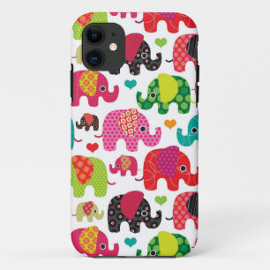 kind achtergrond retro - olifant iPhone 11 hoesje