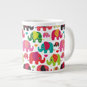 kind achtergrond retro - olifant extra grote beker