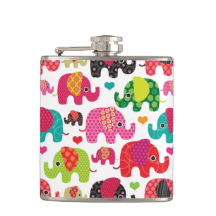 kind achtergrond retro - olifant heupfles