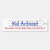 Kind-activist bumper sticker (Voorkant)