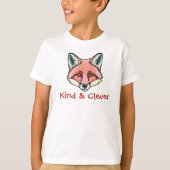 Kind and clever fox customizable Kids T-Shirt (Voorkant)