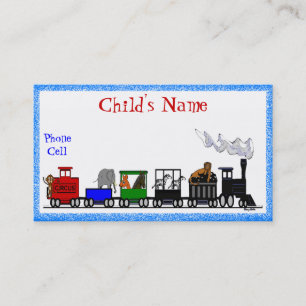 Kind "Animal Train Calling Card" Contactkaartje