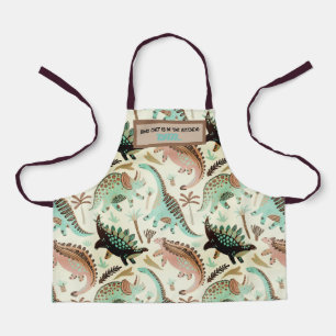 Kind Apron - Dino (blauw, groen, bruin) Schort